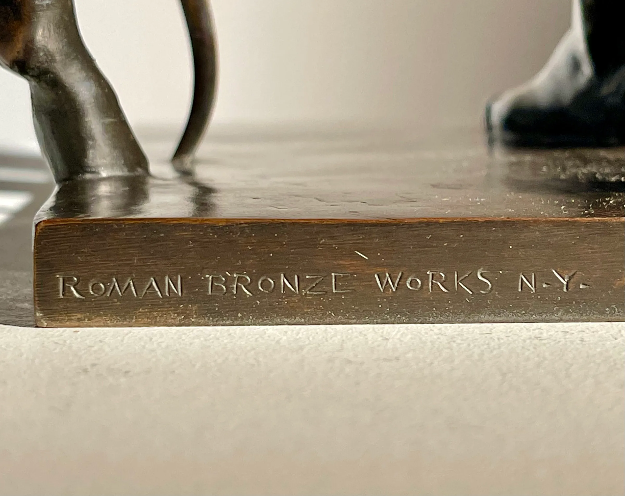 Edward Francis McCartan (1879–1947). Diana, 1924. Bronze. 23 x 14 1/4 x 9 3/4 in. (detail, base)