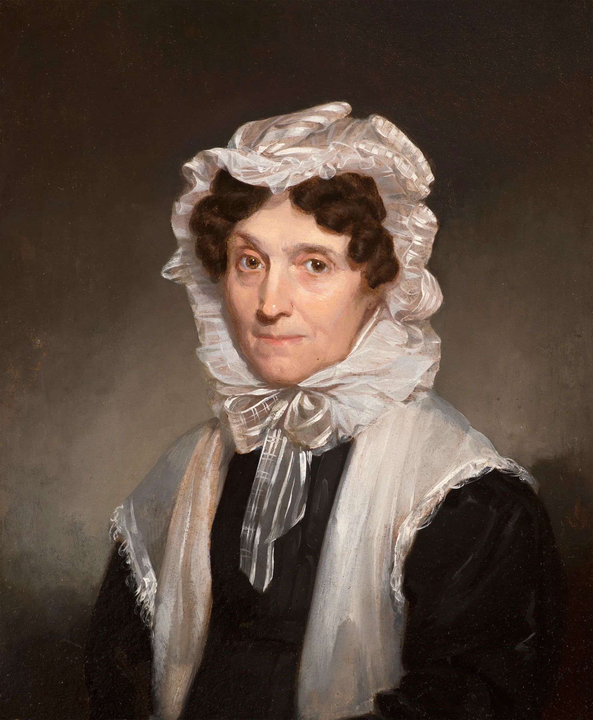 Samuel F. B. Morse (1791–1872), Mrs. Mary Fuller, 1829, oil on board, 11 x 9 in., inscribed on verso: Ӕtat. 57. / Septr.  1829 / S. F. B. Morse