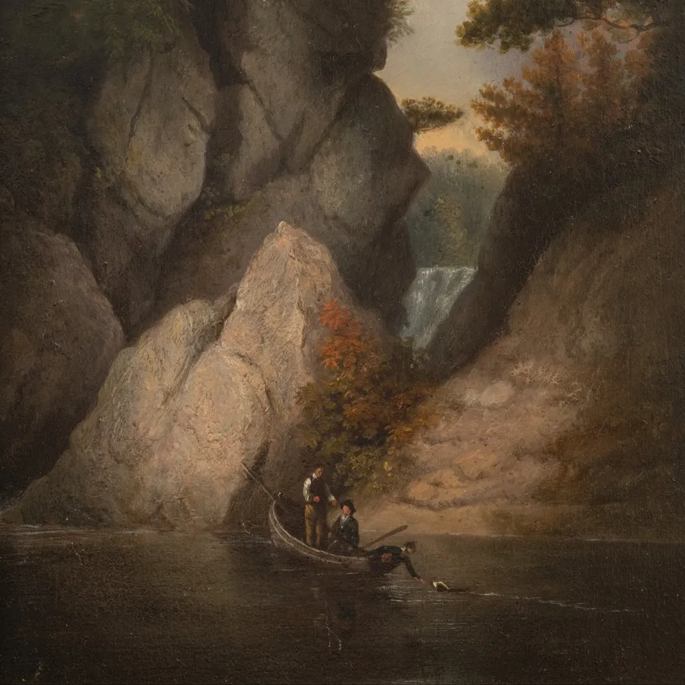 Thomas Doughty (1793–1856). Fishing. Oil on board. 11 1/2 x 9 3/4 in. (detail)