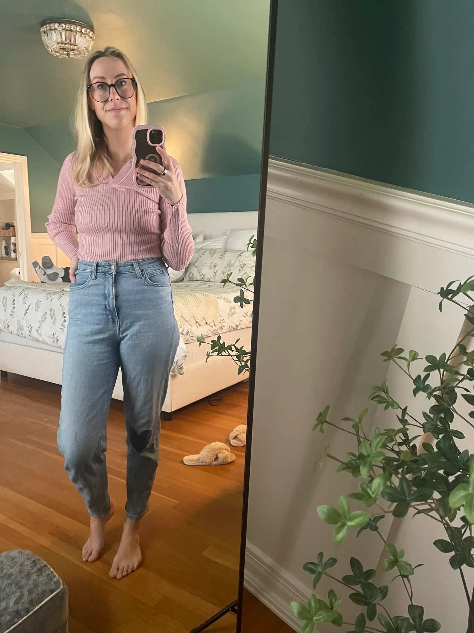 Melinda Godel, Heart Patch Jeans